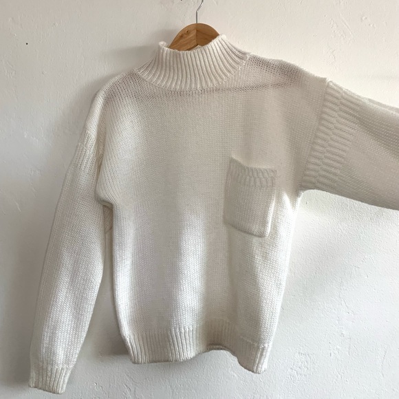 Vintage Mock Neck Knit Sweater - Picture 2 of 6
